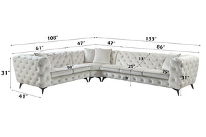 Atronia - Sectional Sofa With 4 Pillows - Beige - Best Buy Furniture
