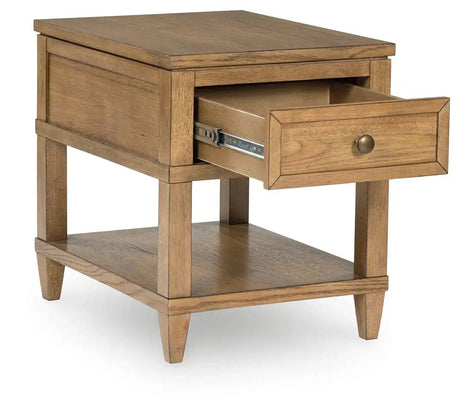 Sharlance - Rectangular End Table - Light Brown - Best Buy Furniture