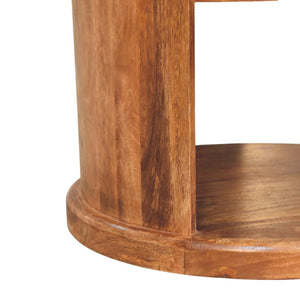 Solid Wood Ventura Open Round Side Table