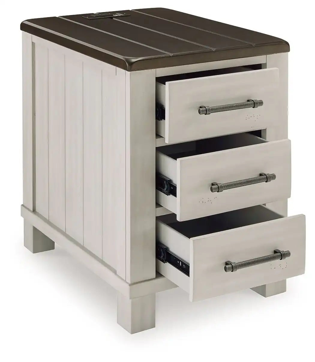 Darborn - Chair Side End Table - Gray / Brown - Best Buy Furniture