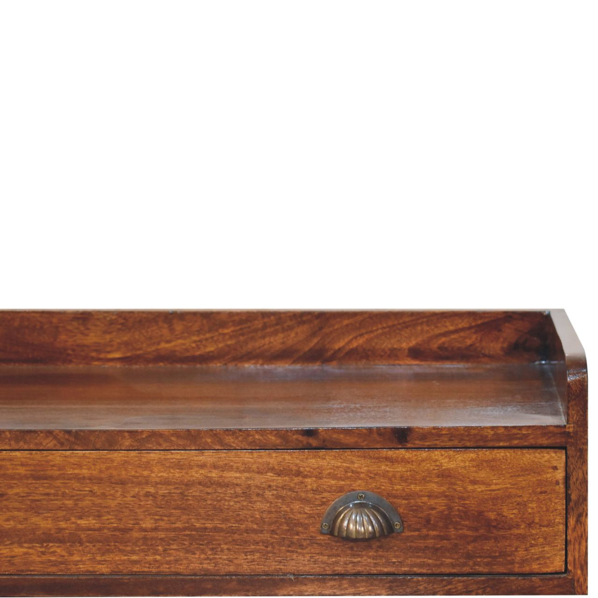 Solid Wood Belmont Wall-Mounted Console, 1 Drawer, 1 Shelf