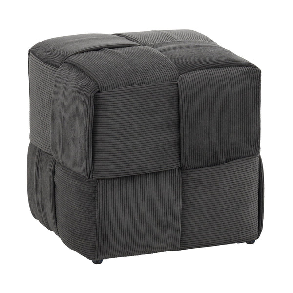 Modern Ottoman Foot Rest With Woven Design