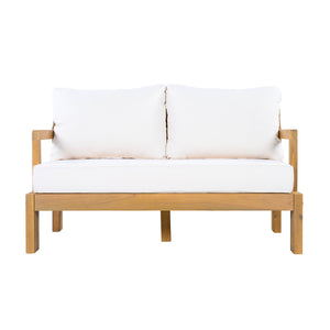 Outdoor 2-Piece Acacia Wood Patio Chat Set
