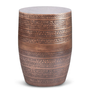 Johnsen-15-inch-Wide-Tribal-Pattern-Metal-Accent-Table-in-Antique-Cooper-