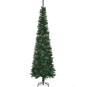 Slim Pine Needles Xmas Tree - 7.5 Foot Pencil Christmas Tree
