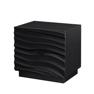 Nightstands, Bedside Table With 2 Drawers (Set of 2) - Black