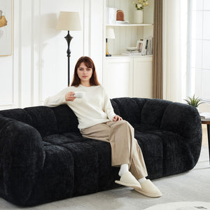 Modern Sofa With Piano Key Backrest