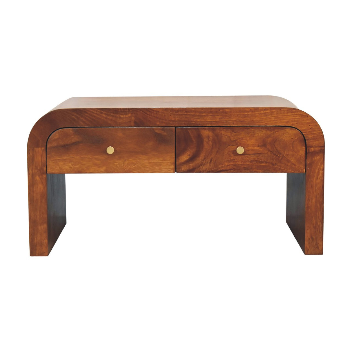 Solid Wood Darcy Coffee Table, 2-Drawers, Chestnut