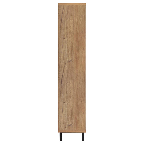 Stagg - 4 Door Tall Shoe Storage Cabinet With Adjustable Shelves And Ventilated Doors - Natural