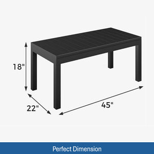 Modern 5 Seat Outdoor Patio Furniture Set With Coffee Table