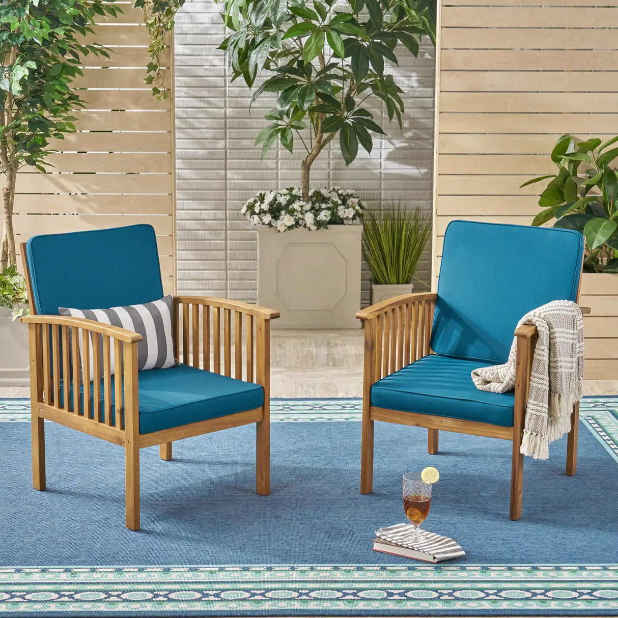 Casa - Acacia Club Chair Coastal Classic Outdoor Seating, Waterproof Fabric - Best Buy Furniture