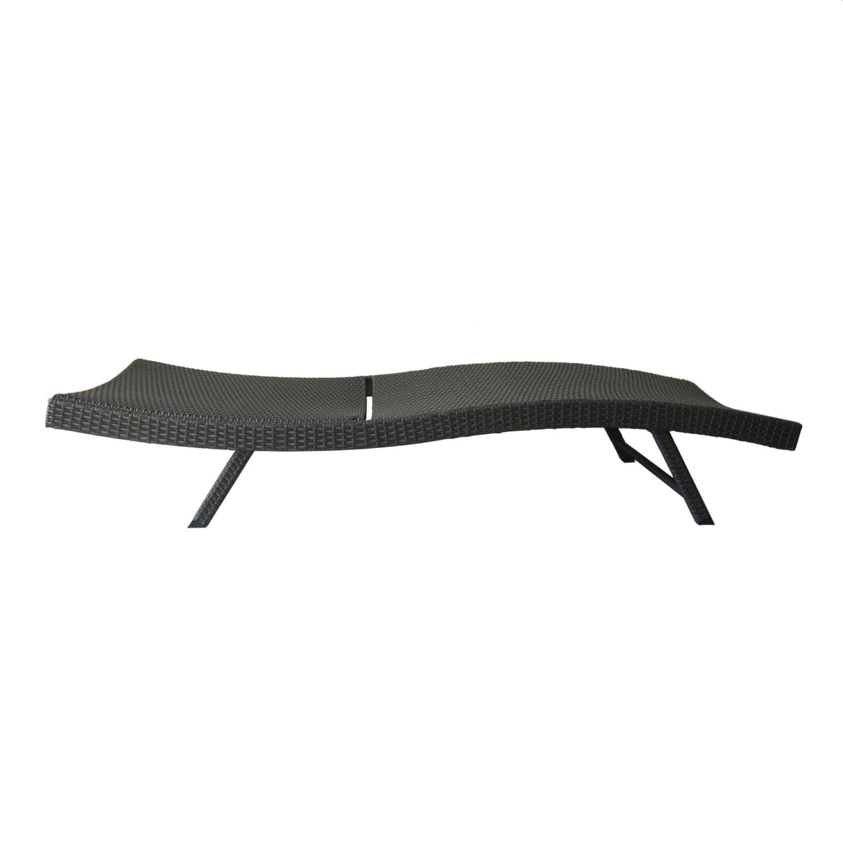 Wicker Chaise With Adjustable Reclining Seats (Set of 2) - Gray - Best Buy Furniture