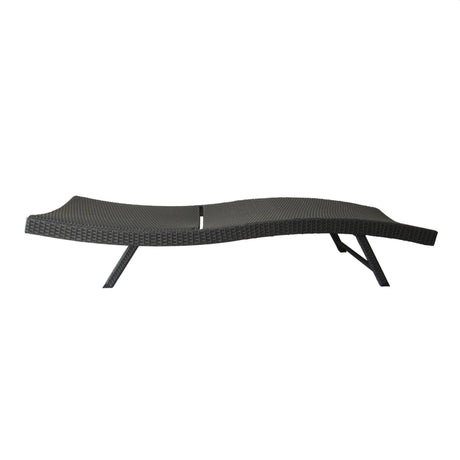 Wicker Chaise With Adjustable Reclining Seats (Set of 2) - Gray - Best Buy Furniture