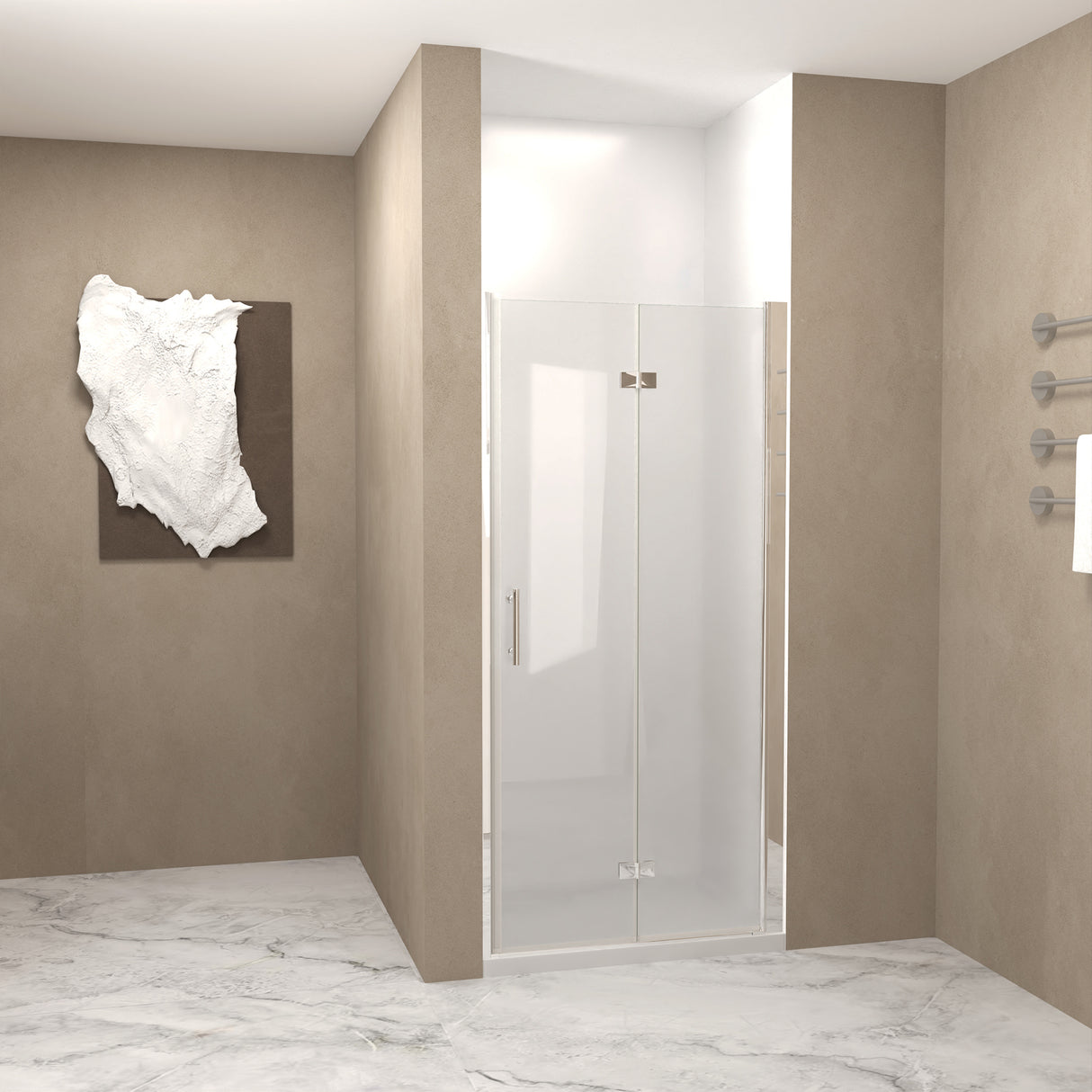 31-30"x 72" Bifold Shower Door, 1/4" (6mm) Tempered Glass