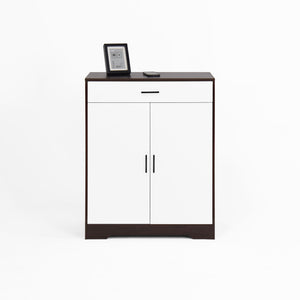 Freestanding Wooden Shoe Cabinet, 4 Tier Organizer With Drawer