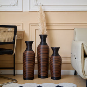 Classic And Neat Floor Vase, High Independent Flower Stand (Set of 3)