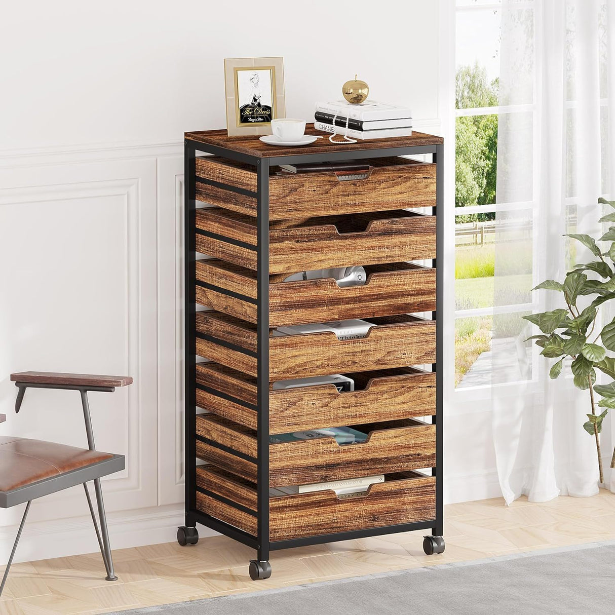 Storage Chest With Wheels, Mobile Drawer Unit