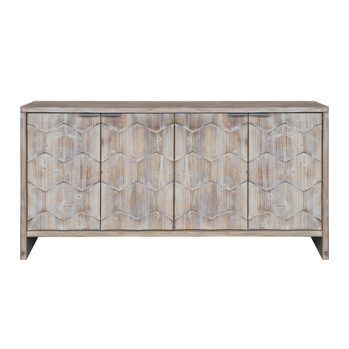 Accent Cabinet Farmhouse Style 4 Door Wooden Cabinet Sideboard Buffet Server Cabinet Storage Cabinet, For Living Room, Entryway, Hallway, Office, Kitchen And Dining Room