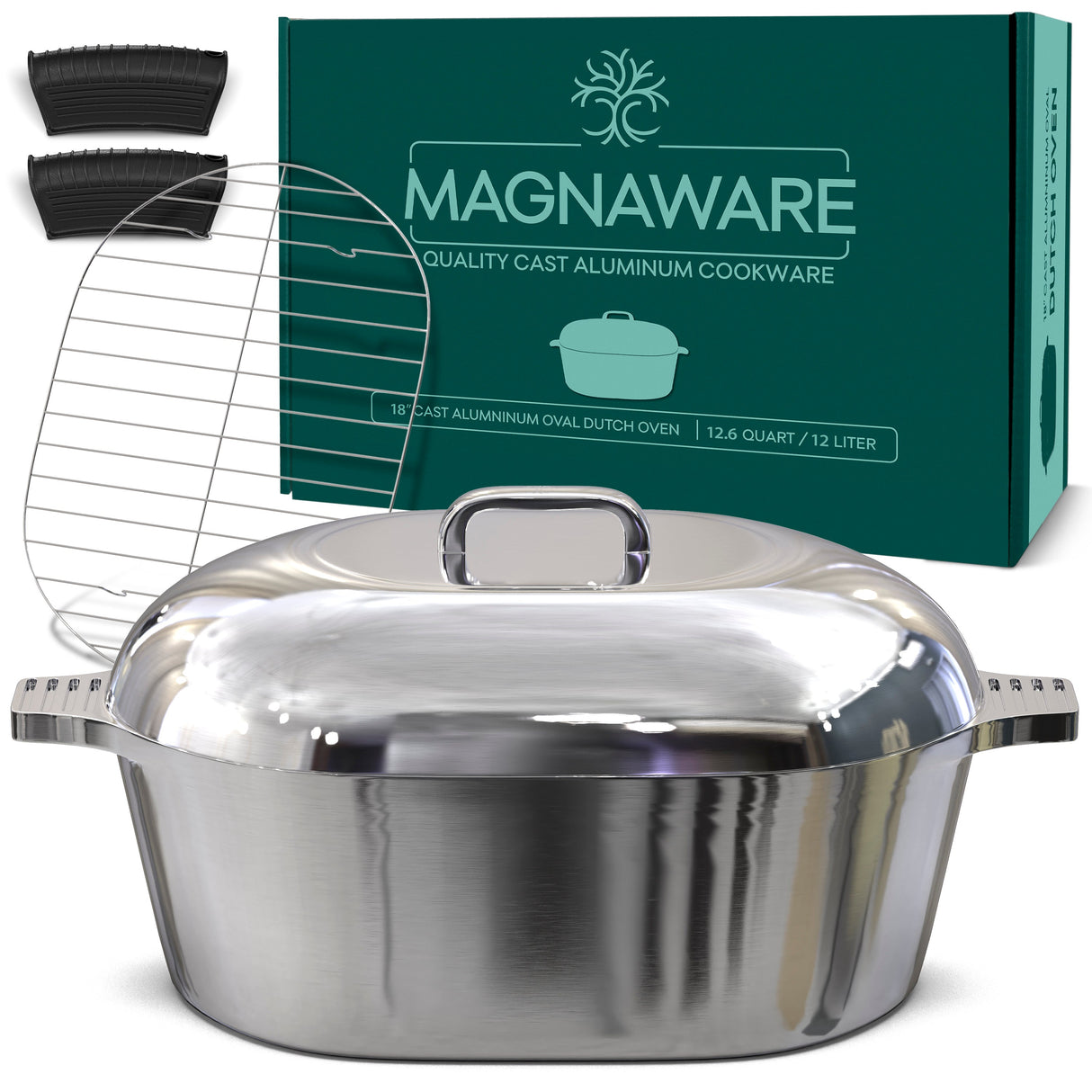 Oval Dutch Oven with Lid - 12.6 Quart (18 Inch)