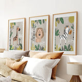Set of 3 Safari Baby Animal Art Prints