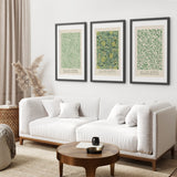 3 Piece William Morris Wall Art Set. Greenery Exhibition Style