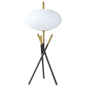 Clarendon - Orb Shade Tripod Table Lamp Desk & Bedside Lamp - Black