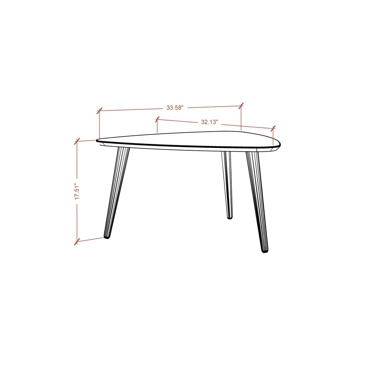 Utopia - Triangle Coffee Table - Off White