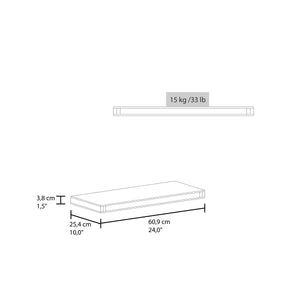 Phoenix 6-Piece Floating Wall Shelves Set, Wenge