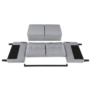 Harvey - Tufted Loveseat With Track Arm Design