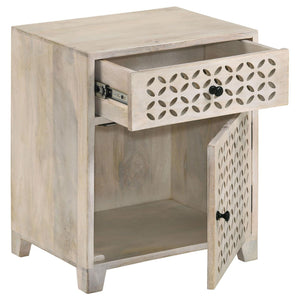 1 Door Accent Cabinet With Drawer - Beige