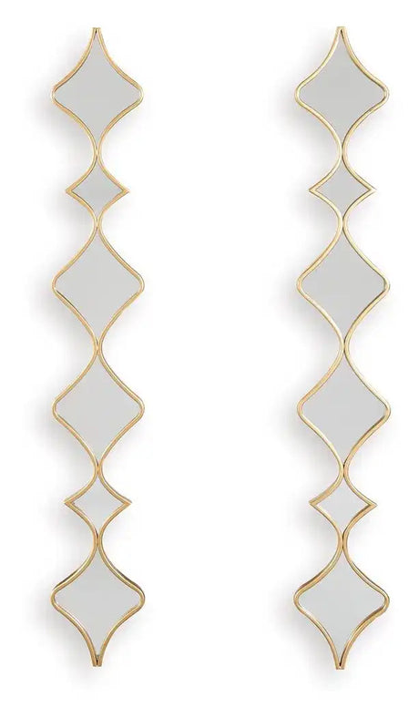 Harriswood - Accent Mirror Set (Set of 2) - Gold Finish - Best Buy Furniture
