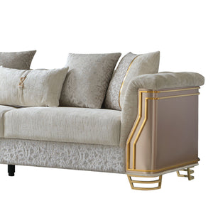 Chateau - Sofa - Cream / Brown