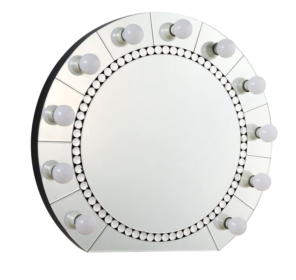 Farai Glam Mirrored & Faux Crystal Diamonds Wall Décor Mirror