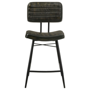 Senko - 5 Piece Counter Dining Set With Upholstered Chairs - Antique Espresso