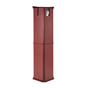 Corner Curio Cabinet With Lights, Adjustable Tempered Glass Shelves, Mirrored Back, Display Cabinet (E26 Light Bulb Not Included)