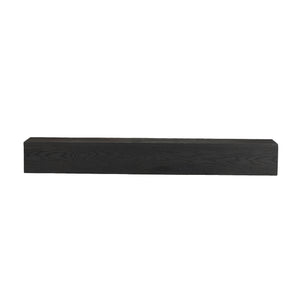 48'' Embossed Fireplace Mante, Wall Mounted Floating Shelf - Black