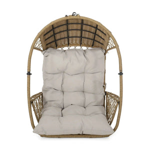 Malia - Wicker Hanging Chair With Cushion - Best Buy Furniture