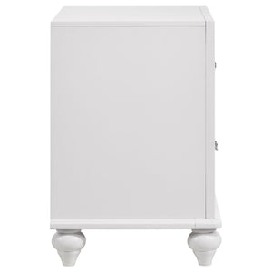 Barzini - 2 Drawer Nightstand Storage - White