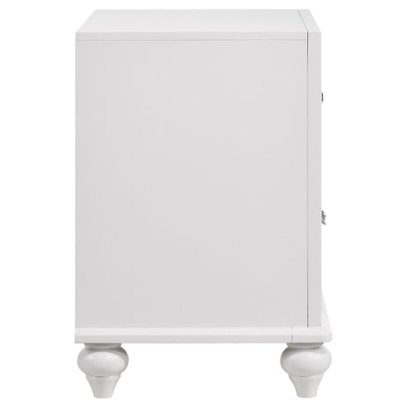 Barzini - 2 Drawer Nightstand Storage - White