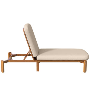Outdoor Chaise Lounge With Adjustable Backrest