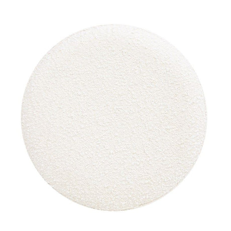 Nebula - Round Upholstered Ottoman - White