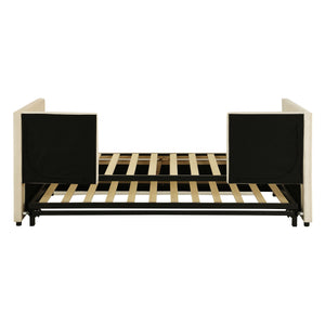 Twin Size Upholstered Daybed With Pop Up Trundle