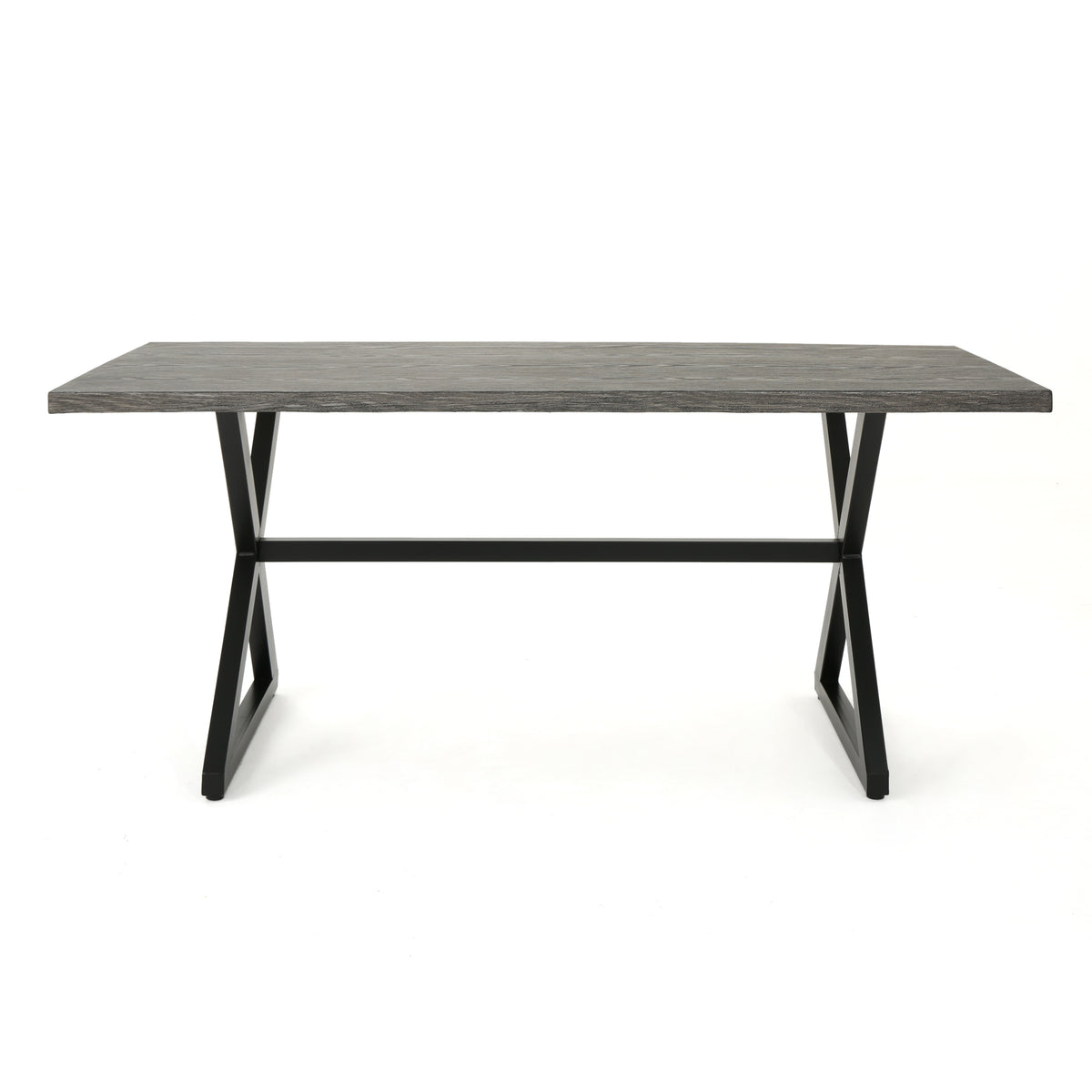 Rolando Outdoor Aluminum Dining Table with Steel Frame