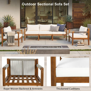 3 Piece Outdoor Sectional Sofa Set