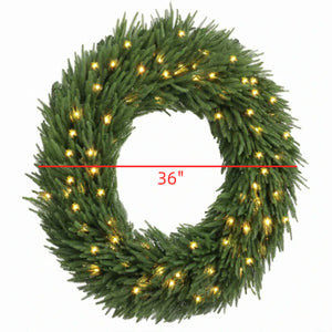 36-Inch Pre-Lit Christmas Wreath
