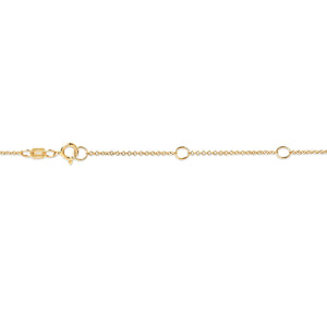 10K Yellow Gold 1/3 Carat Round Brilliant-Cut Diamond Modern Bezel-Set Solitaire 16"-18" Pendant Necklace (H-I Color, SI2-I1 Clarity)