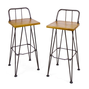 Outdoor Barstool With Angled Metal Legs - Brown - Best Buy Furniture