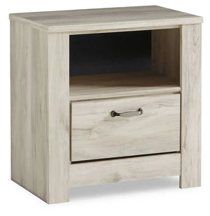 Bellaby - One Drawer Night Stand - Whitewash - Best Buy Furniture
