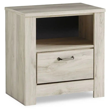 Bellaby - One Drawer Night Stand - Whitewash - Best Buy Furniture
