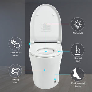 Smart Toilet with Built-in Heated Seat